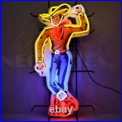 Neon Sign Cowboy Vegas Vic Handmade Beer Bar Pub Neon Light 18x35x4 Neon Sign Cowboy Vegas Vic Handmade Beer Bar Pub Neon Light 18x35x4