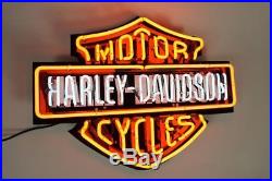 Neon Sign Harley Davidson Bar&Shield Beer Bar Pub Sign Wall Decor Night Light