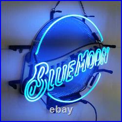 Neon Signs Gift Blue Moon Beer Bar Pub Store Party Homeroom Wall Decor 19x15