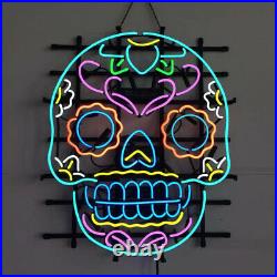 Neon Signs Gift Skull Design Beer Bar Pub Party Store Homeroom Wall Decor 24X20