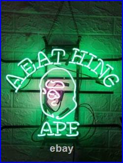 New A Bathing Ape Neon Light Sign 20x16 Beer Lamp Bar Decor Wall Real Glass