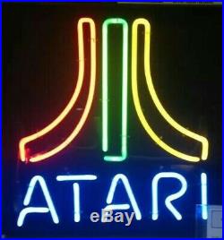 New Atari Four Colors Neon Light Sign 20x16 Beer Gift Lamp Bar Artwork Glass