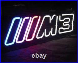 New B-M-W M3 Neon Light Lamp Sign 17x14 Real Glass Beer Bar Handmade Artwork