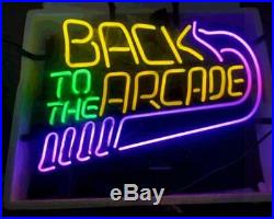 New Back To The Arcade Bar Beer Neon Light Sign 17x14