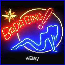 New Bada Bing Girl Beer Pub Bar Real Glass Neon Light Sign 20x16 BE186M