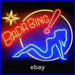 New Bada Bing Girl Neon Light Sign Lamp 17x14 Beer Gift Lamp Bar Artwork Glass