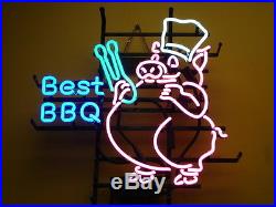 New Best BBQ Beer Pub Bar Neon Sign 17x14 OT52S Ship from USA