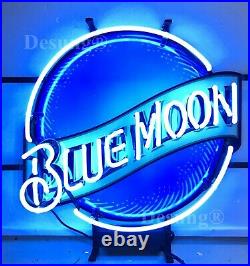 New Blue Moon Beer CA 19x15 Light Lamp Neon Sign With HD Vivid Printing