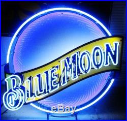 New Blue Moon Beer Light Decor Neon Lamp Sign 24x20