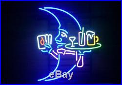 New Blue Moon Martini Waitress Neon Light Sign 17x14 Bar Man Cave Artwork Beer