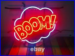 New Boom! Beer Neon Light Sign 17x14 Artwork Poster Real Glass