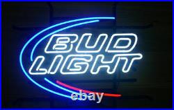 New Bud Light 17x14 Light Lamp Neon Sign Beer Bar Real Glass Store Gift Decor