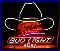New Bud Light George Strait Beer Bar Cub Party Decor Neon Sign 17x14