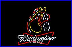 New Budweiser Clydesdale Horse Beer Neon Light Sign 20x16