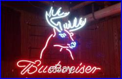New Budweiser Deer Beer Neon Light Sign 20x16