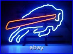 New Buffalo Bills Neon Light Sign 17x14 Lamp Beer Pub Artwork Glass Decor