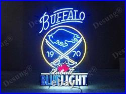 New Buffalo Sabres Blue Light Labatt Lamp Neon Light Sign 24x20 Beer