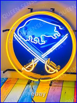 New Buffalo Sabres Neon Light Sign Lamp 17x17 HD Vivid Printing