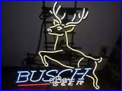 New Busch Beer Bar Deer Lamp Neon Light Sign 19x15