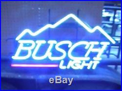 New Busch Beer Light Mountain Bar Neon Sign 17x14