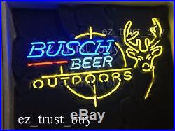 New Busch Beer Outdoors Deer Beer Neon Light Sign 20x16