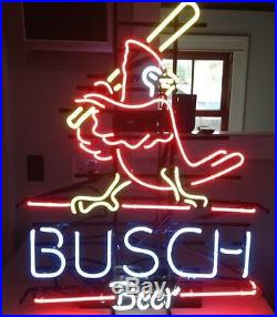 New Busch Beer St Louis Cardinals MLB Neon Sign 20x16