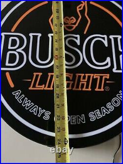 New Busch Light Beer Deer Hunting LED Always Open Season Bar Sign Not Neon