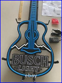 New Busch Light Beer LED Guitar Music Bar Sign Not Neon Country Budweiser Bud
