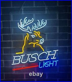 New Busch Light Deer Buck Stag Acrylic 17x14 Neon Sign Light Lamp Beer Bar