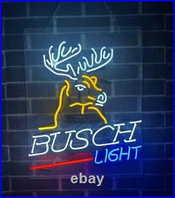 New Busch Light Deer Buck Stag Acrylic 20x16 Neon Sign Light Lamp Beer Bar