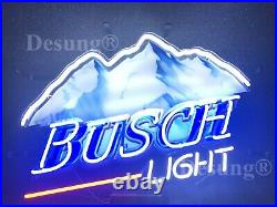New Busch Light Mountain Beer 19x15 Lamp Neon Sign With HD Vivid Printing