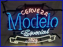 New CERVEZA Modelo Especial 1925 Glass Beer Neon Light Sign 20x16