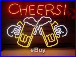 New Cheers Beer Pub Bar Store Restaurant Real Glass Neon Sign 20x16 PU17M