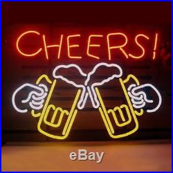New Cheers Cup Bar Beer Neon Light Sign 20x16