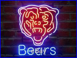 New Chicago Bears Beer Bar Pub Neon Light Sign 19x15