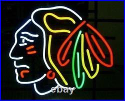 New Chicago Blackhawks Hockey Neon Sign Beer Bar Pub Gift Light 17x14