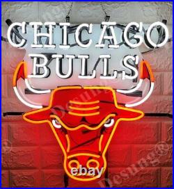 New Chicago Bulls 20x20 Neon Lamp Light Sign With HD Vivid Printing