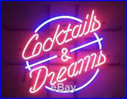 New Cocktails And Dreams Beer Bar Pub Neon Sign 17x14 Ship From USA