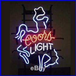 New Coors Light Cowboy Man Cave Bar Beer Neon Sign 17x14