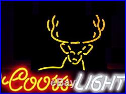 New Coors Light Deer Beer Neon Sign 17x14 Ship From USA