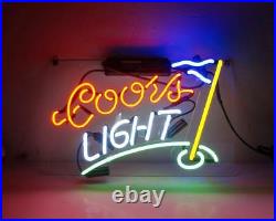 New Coors Light Golf Beer Acrylic 20x16 Neon Light Sign Lamp Bar Wall Decor