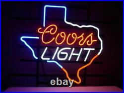 New Coors Light Lone Star Texas Neon Light Sign 17x14 Lamp Beer Wall Decor Bar