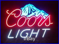 New Coors Light Mountain Beer Bar Neon Sign 19x15