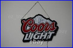 New Coors Light Mountain Light Lamp Beer Bar Man Cave LED Neon Sign 17