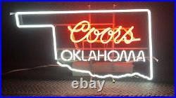 New Coors Oklahoma Beer Lamp Neon Light Sign 20x15