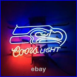 New Coors Seattle Seahawks Neon Light Sign 17x14 Beer Cave Gift Lamp