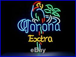 New Corona Extra Parrot Bird Palm Tree Neon Light Sign 17x14 Beer Cave Gift
