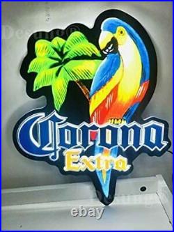New Corona Extra Parrot Palm Tree 3D LED Neon Light Sign 17 Beer Bar Lamp