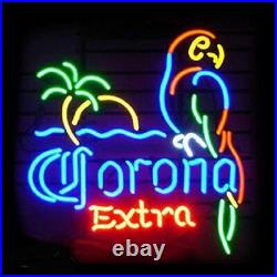 New Corona Extra Parrot Palm Tree Beer Lamp Neon Light Sign 17x14