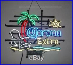 New Corona Extra Parrot Palm Tree Beer Neon Sign 17x14
